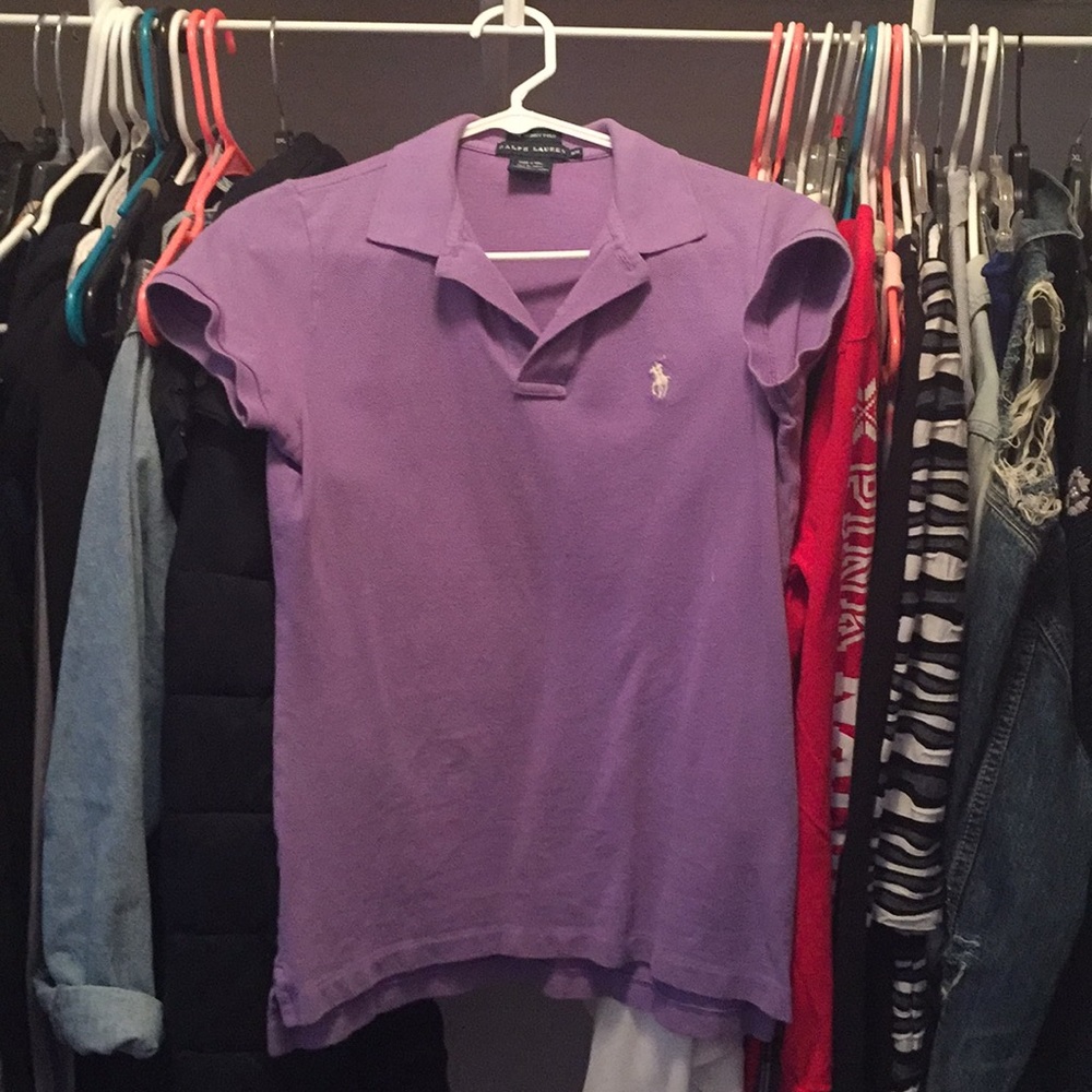 Purple polo shirt